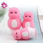 Newest portable pink pig travel bottle silicone travel set