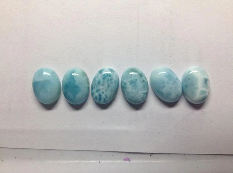 Cabochon Wholesale Larimar Jewelry Making Oval Shape Blue Gemstone Natural Wholesale Larimar Cabochon