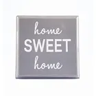 Novelty Stained Gray Home Sweet Home Engraved Wood Sign Hello Holder
