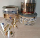 CUSTOMIZED PRINTING GOLD FOILED SELF ADHESIVE TRANSPARENT LABEL STICKER IN ROLL