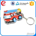 Wholesale mini bus custom car logo PVC keychain