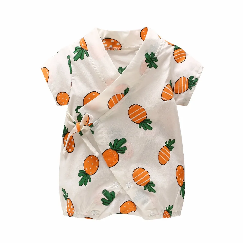 newborn climbing clothing full fruit prints 100% organic cotton
