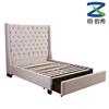 free reinforced wooden slats platform bed frame