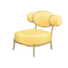 living room chair electroplate gold leg high-density sponge with velvet