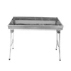 WJS636 Folding Large Stainless Steel Barbecue Charcoal Grill For Outdoor Picnics