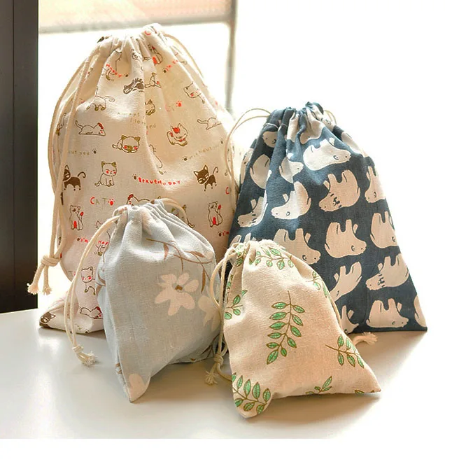 mini toy purse cute cartoon drawstring bag ,pocket cotton