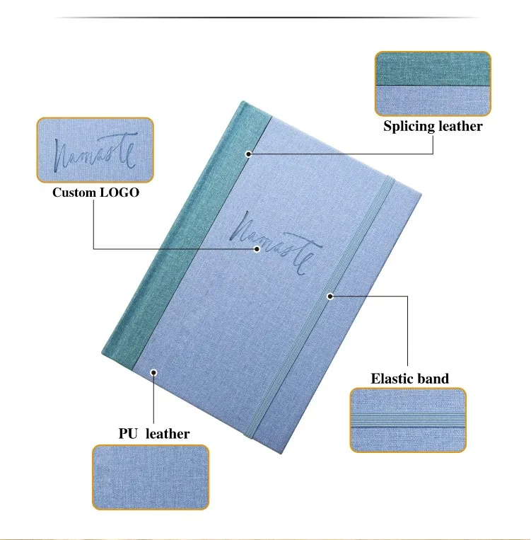 hardcover a5 notebook pu leather diary business meeting planner