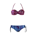 One piece polyester spandex bathing swimsuit sexy girl bikini push up