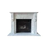 Cheap White Electric Fireplace Marble Top, Supplier Manufacturing Fashionable Marble Fireplace#