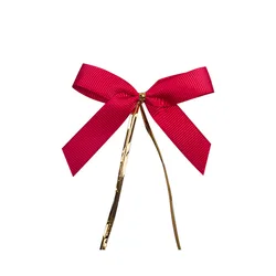 simple design gift packing grosgrain ribbon bow with twist tie