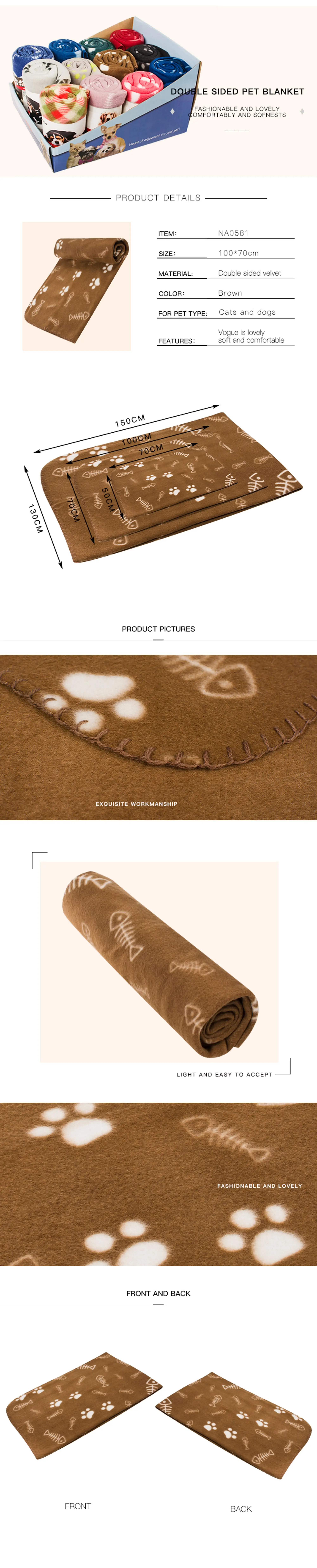 Customized Cheap Durable Large Soft Wholesale Thick Luxury Cozy Pet Car Sofa Product Dog Bed Cover Blanket For Dog