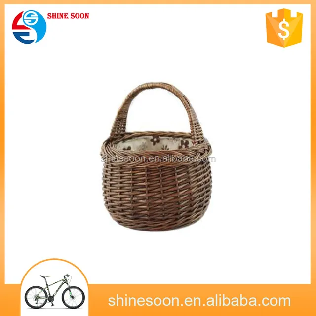bicycles accessories willow shopping basket wicker baskets/oval