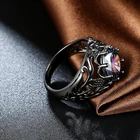 Zirconia Ring Wedding Rings Engagement Wedding Ring Gothic Solitaire Promise Cubic Zirconia Black Gold Engagement Mystic Topaz Ring For Wedding Anniversary