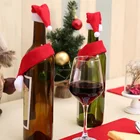 Christmas Novelty Decorating Santa Claus Hat Scarf Wine Bottle Cover
