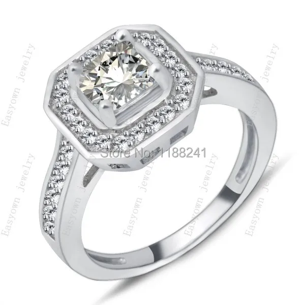 10ps/lot Size 6/7/8/9/10 Fashion Jewelry Rings 10KT White Gold Filled Zircon Stone Anel Finger Ring For Women HOT Selling