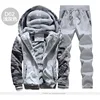 wholesale custom print latest design hoodies running artifical fur plain mens sport tracksuit set