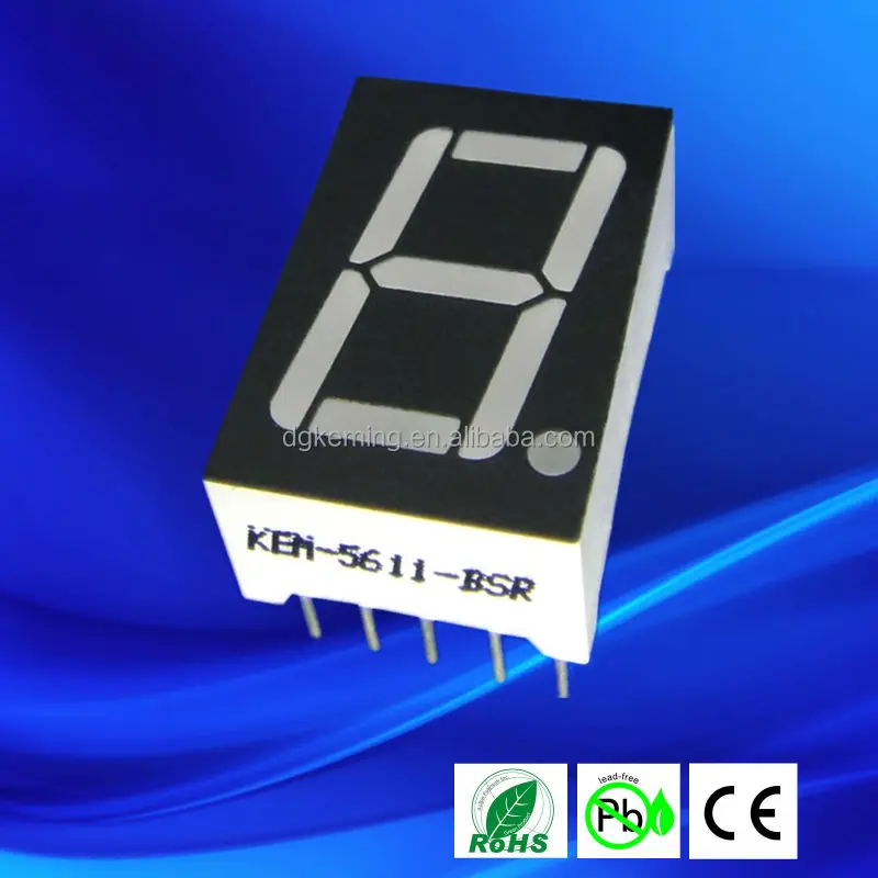 Single ultra white led display 0.56 inch 1 digit led 7 segment