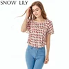 Wholesale fashionable latest design spring women casual floral ladies tops