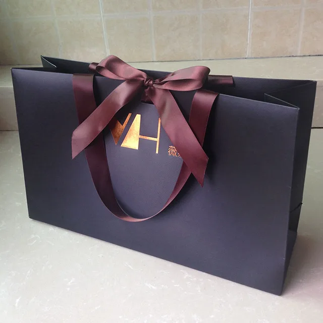 fashion hot foil printed logo fancy shopping gift wholesale