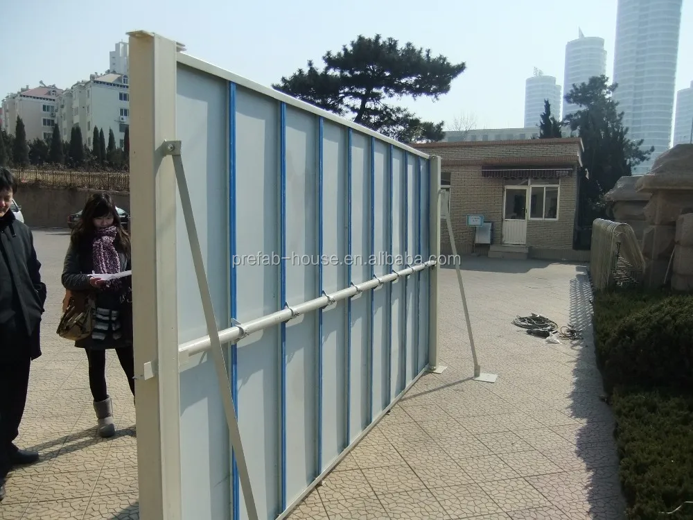 Prefabricated galvanized steel fence panels
