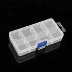 8 Slots Adjustable Multi Compartments Storage Plastic Organizer Jewellery Boxes