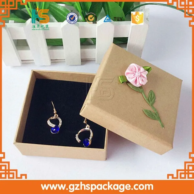 handmade customized paper jewellery earring gift box packaging