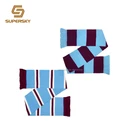 Blue and White Stripe Scarf Fans Gift Dobby Football Scarf