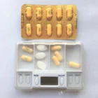custom medical pillbox 14 day 24 hours timer travel waterproof small smart 4 compartment pill case