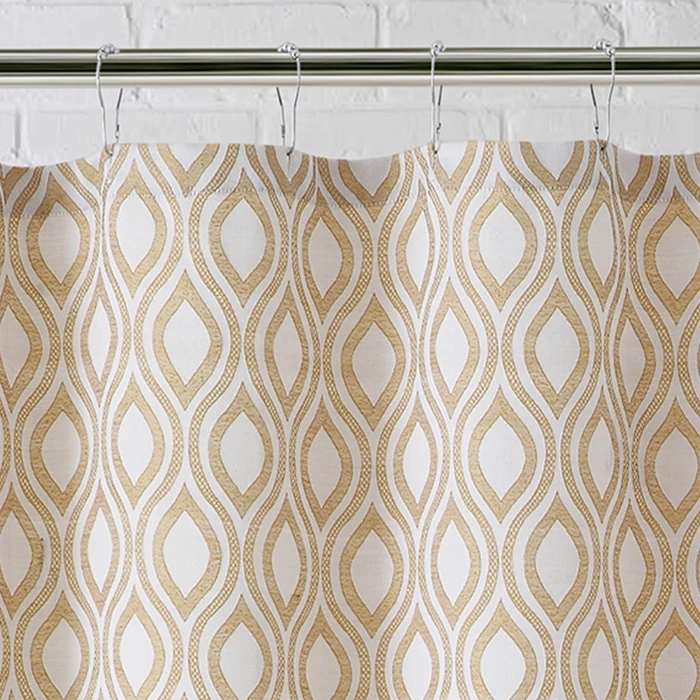 100% Polyester Beautiful Bathroom Shower Curtain Made In China