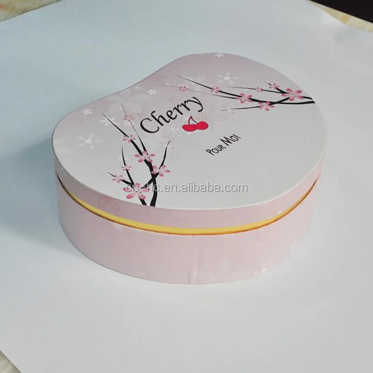 hot sale heart-shaped custom print cardboard chocolate gift box