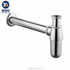 2018 Round pop up basin waste drain Mixer p trap waste pipe into wall drainage tube drain bottle traps siphon for sink