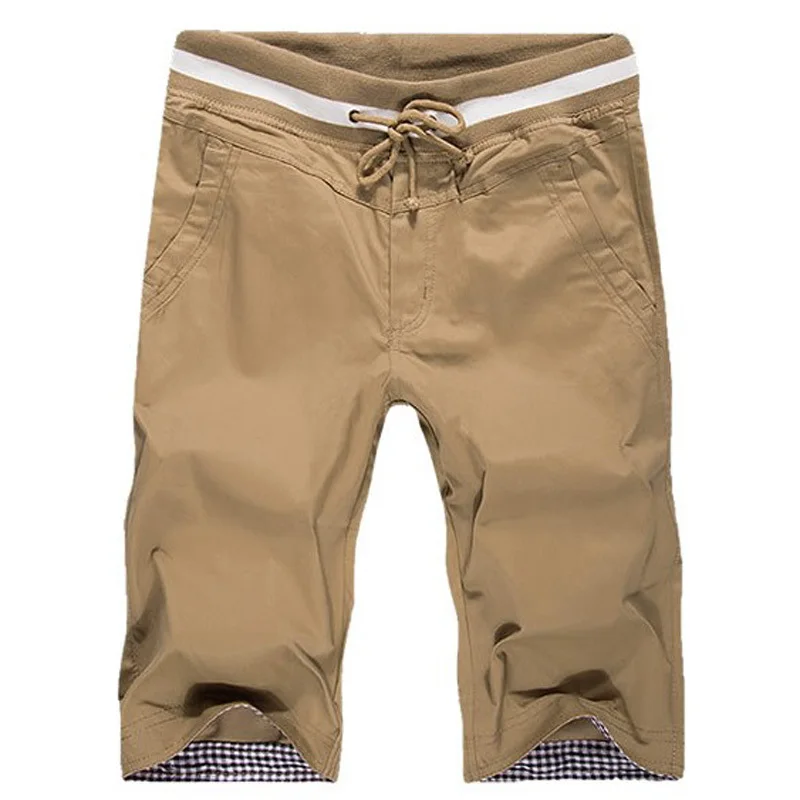 New 2015 Summer Men Shorts Plaid Cotton Shorts Men Slim Fit Casual Sport Shorts Beach Shorts Bermuda Khaki, beige,black, blue