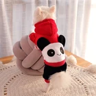 2018 newest winter pet clothes red warm fleece dog hoodie costumes