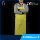 Plastic waterproof kitchen use pvc pu tpu bib aprons for cleaning