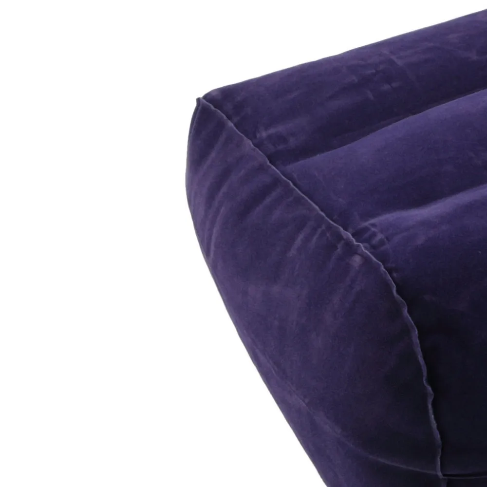 Soft Inflatable Suede Fabric Travel Foot Rest Pillow Footrest Helps Reduce DVT Risk on Flights 28x37cm Cheap And New Hot Selling