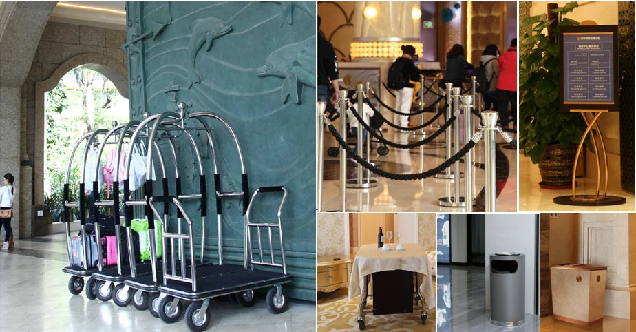 Hotel luggage trolley