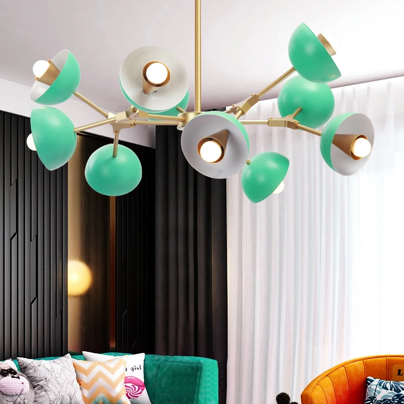 2019 Modern Indoor Decorative Nordic Lighting Simple Iron Chandelier minimalist modern restaurant bedroom hanging pendant light