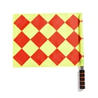 fitnesshealth FH Referee Linesman Flags - Red/Yellow Complete with Linesmens Bag and Handle