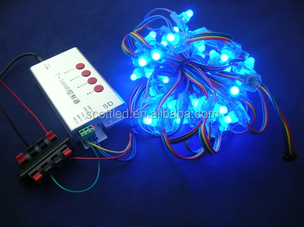 programmable led light string,50pcs/string digital full color ws2801 ws2811 LED pixel strings ...