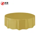 213cm Round or 54 by 108inch Rectangular Cheap Heavy Duty Round Plastic PEVA Tablecloth