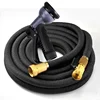 New 75FT Expandable Garden Latex hose Strongest Expanding Hose with Double latex core black fabric 8 pattern spray nozzle