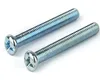 Zinc yellow blue bolts with flat and spring washer pan head screw