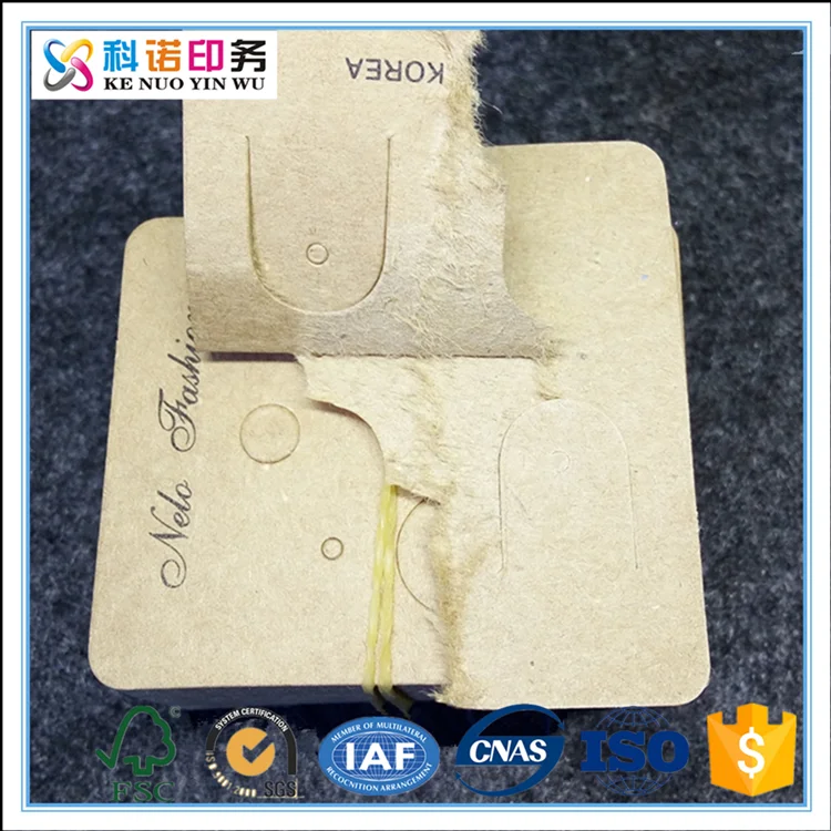 fashion exquisite earring crown kraft paper jewelry display card
