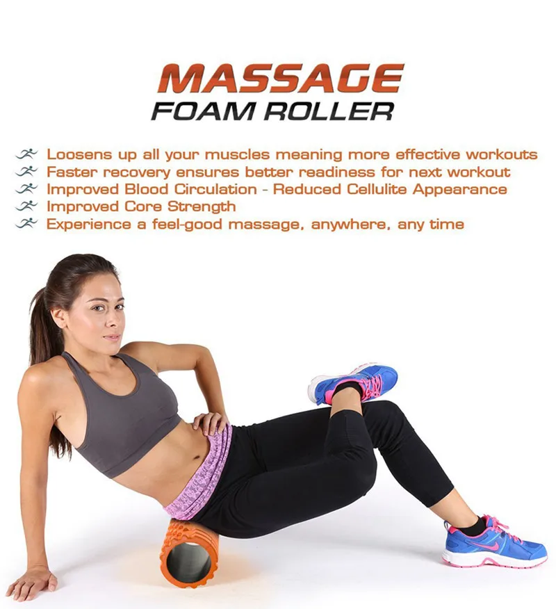 Accupoint Massage Foam Roller EVA For Muscle Myofascial Release Fitness Eercise Yoga Roller 13" 5"