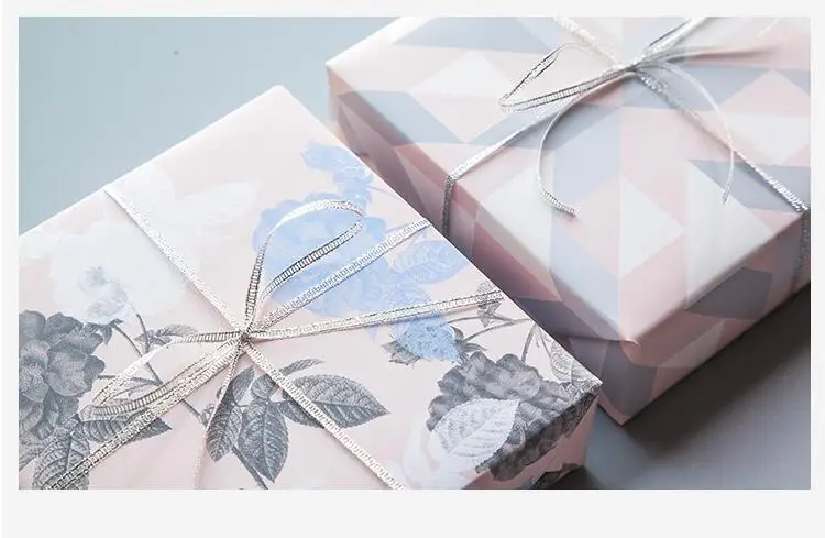 high quality custom recycled pink flower gift wrapping paper