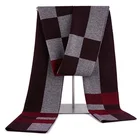 Hot sell all matched style tartan design shawl woolen scarf male