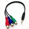 Wholesale LBT 2019 Hot Sell Customize 25cm high quality AUX DC3.5 mini cable to 3RCA mini cable for computer, HDTV,DVD