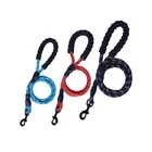 Durable Nylon Reflective Rope Dog Leash Material , Braided Dog Rope Round Slip Leash for Dog