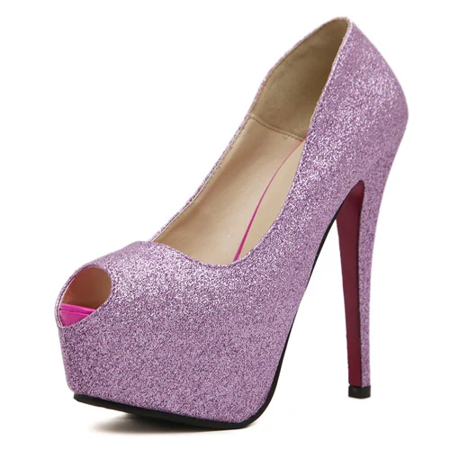 High Heels Sexy High Heels Autumn Peep Toe Platform Party Wedding Stiletto Ultra High Heels Ladies Glitter Gold Women Shoes 7707