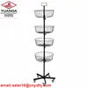 Hot Seller Top Grade Iron Wire Display Stands with 5 Wheels